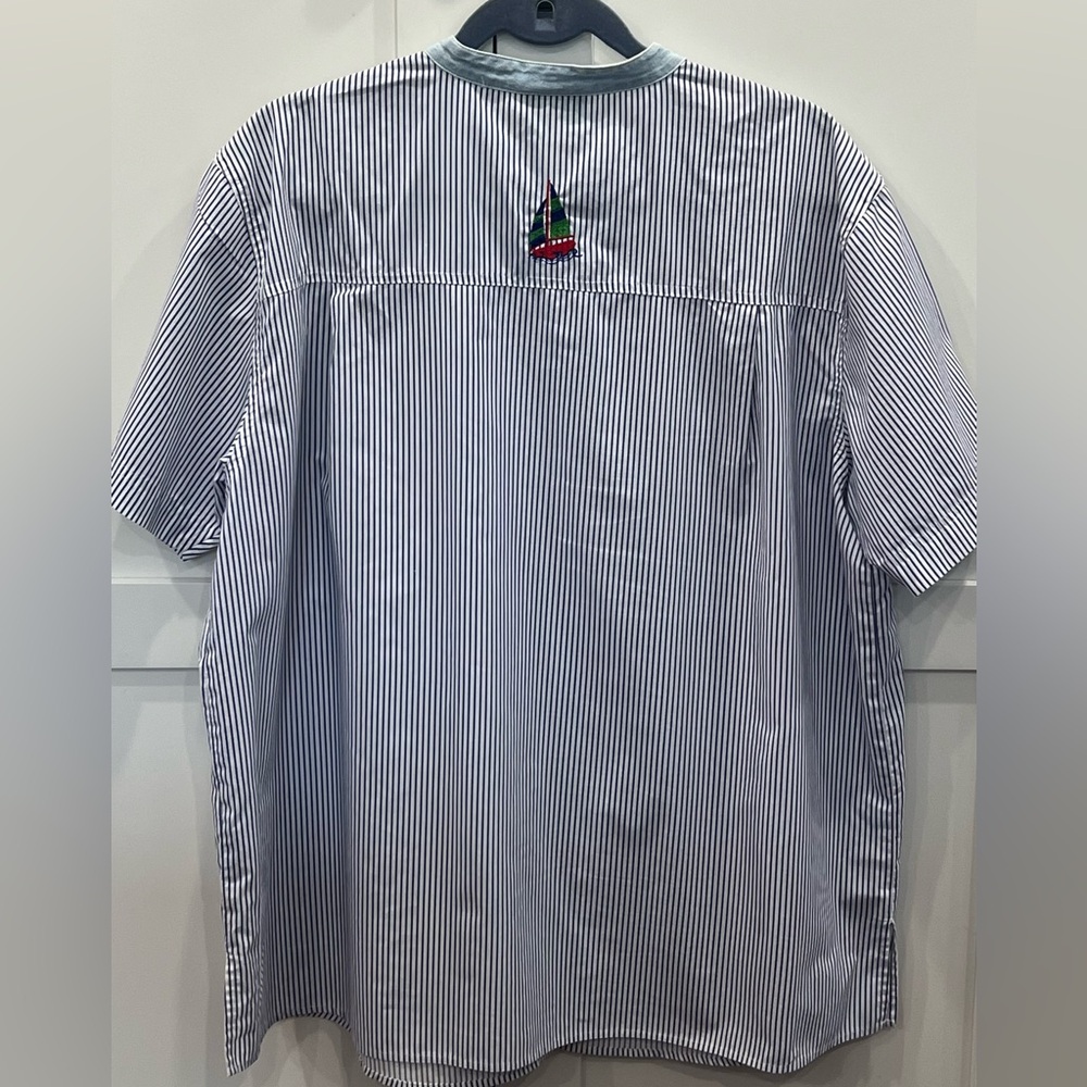 Quacker Factory Nautical Embroidered Button Down … - image 2